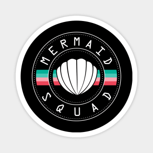 Mermaid Squad Colorful Quote Artwork Magnet